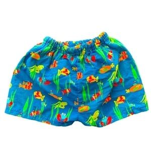 Wee Wave Blue Sea Animal Swim Trunks Size Small